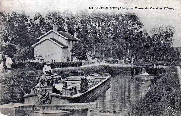 LA FERTÉ-MILON (Aisne). - Écluse du Canal de l'Ourcq